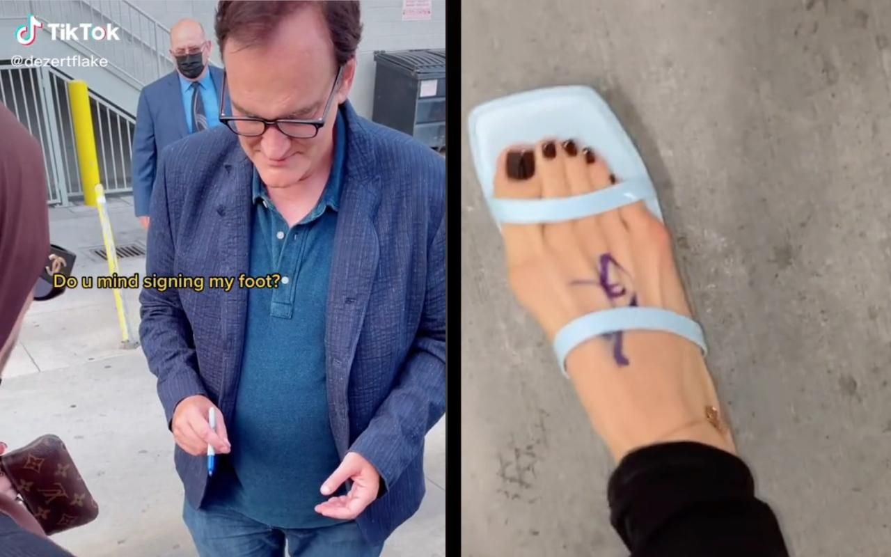 Квентін Тарантіно залишив автограф на нозі фанатки: вірусне відео