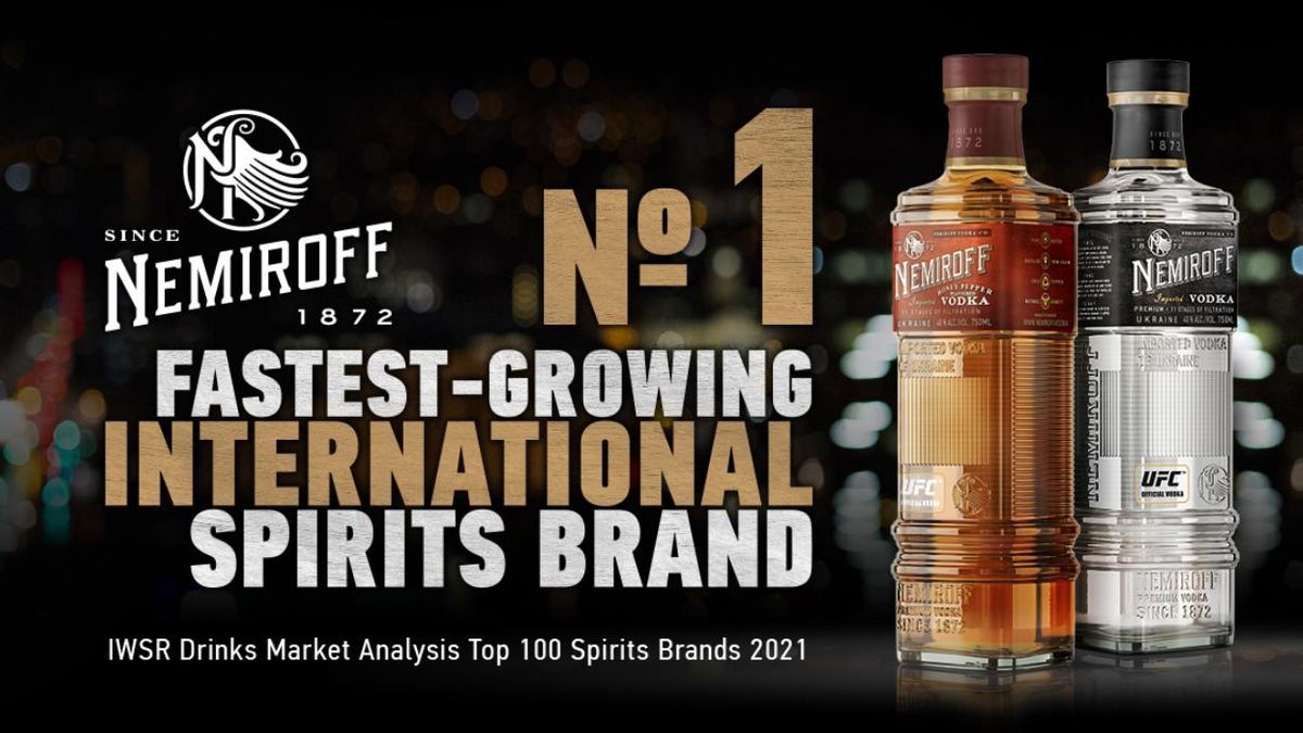 Nemiroff стал №1 международным брендом спиртных напитков в мире