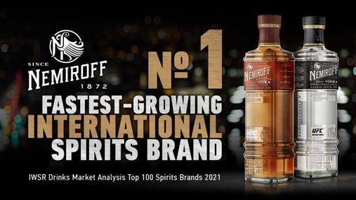 Nemiroff стал №1 международным брендом спиртных напитков по скорости роста в мире