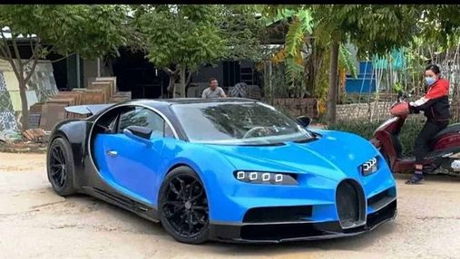 Не відрізнити від справжньої: блогери зробили Bugatti своїми руками з підручних матеріалів