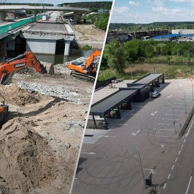 На Житомирской трассе теперь можно ехать на грузовиках: открыли левый проезд возле Стоянки