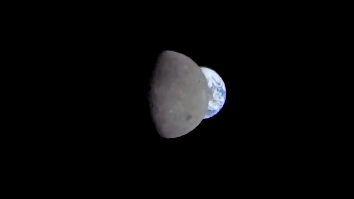 Лунное затмение Земли – видео с космического корабля Orion миссии Artemis 1 - Men
