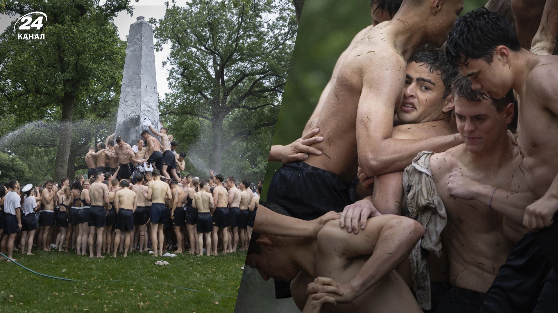 Кумедний студентський ритуал Військово-морської академії у США показали у яскравих фото - Men